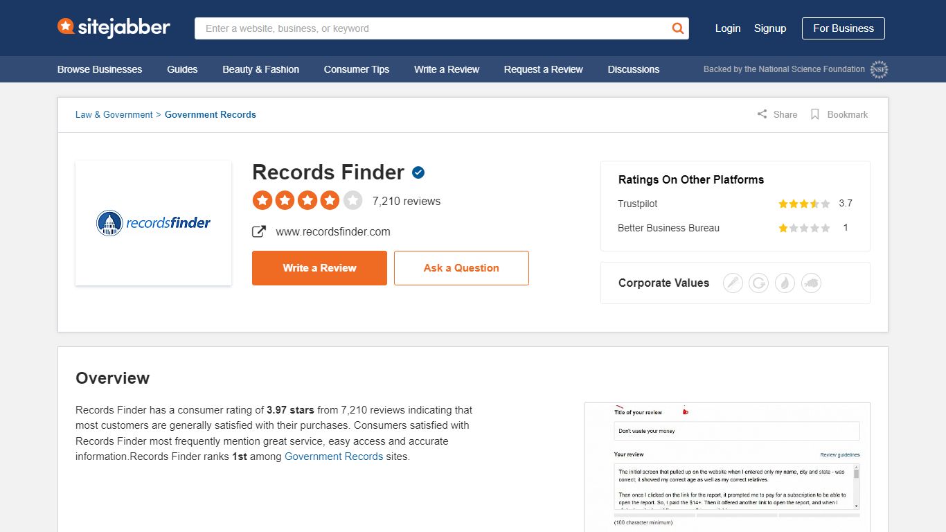 Records Finder Reviews - 7,179 Reviews of Recordsfinder.com - Sitejabber