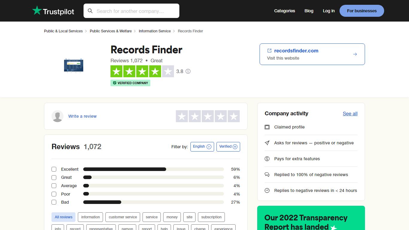 Records Finder Reviews | Read Customer Service Reviews of recordsfinder ...